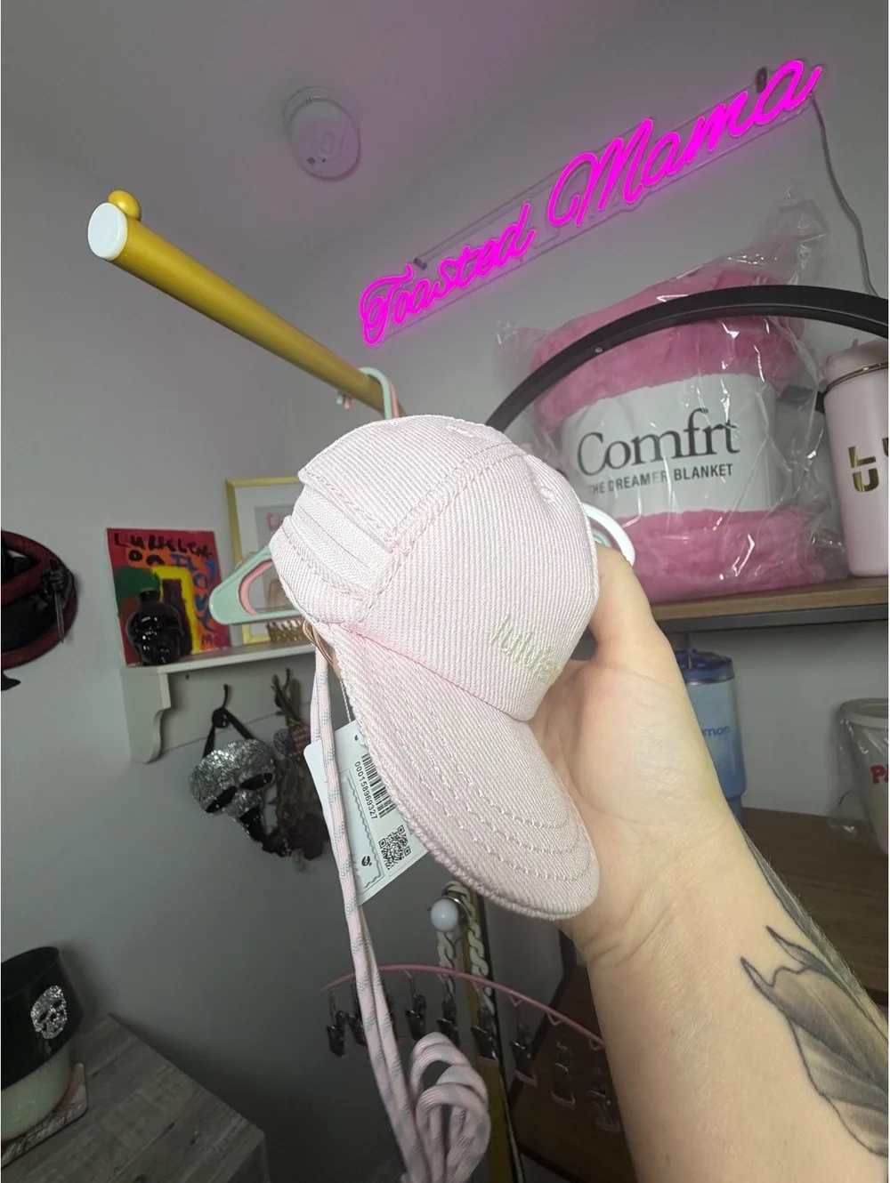 Lululemon Pink Ball Cap Nano Lanyard Bag NWT